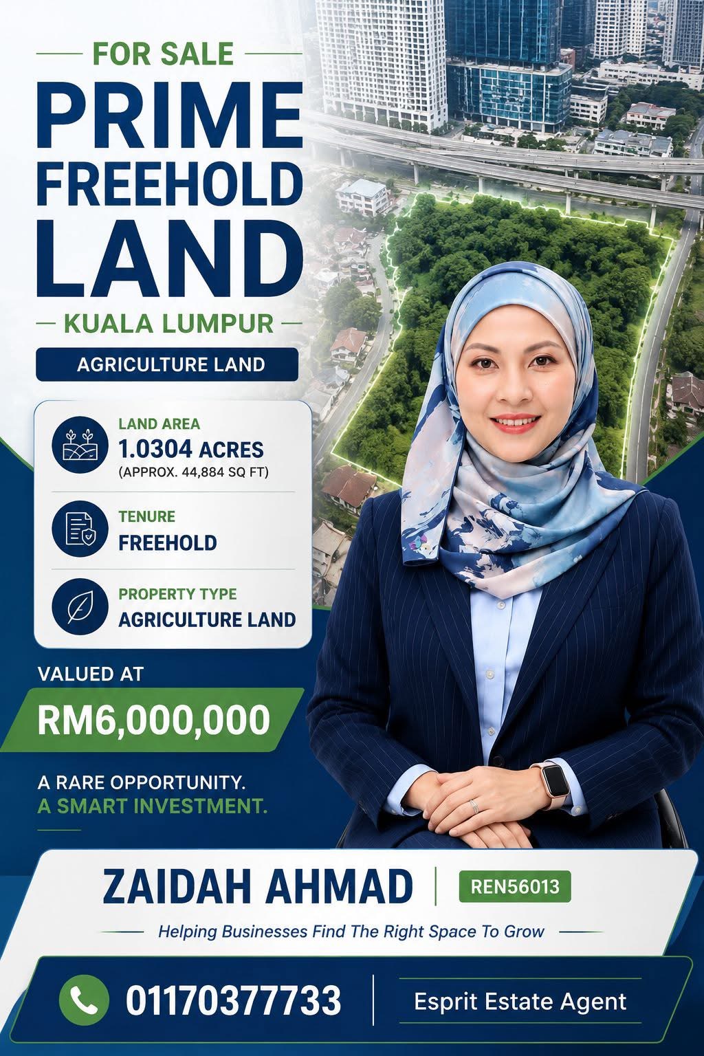 For Sale Prime Freehold Land @ KL Agriculture Land