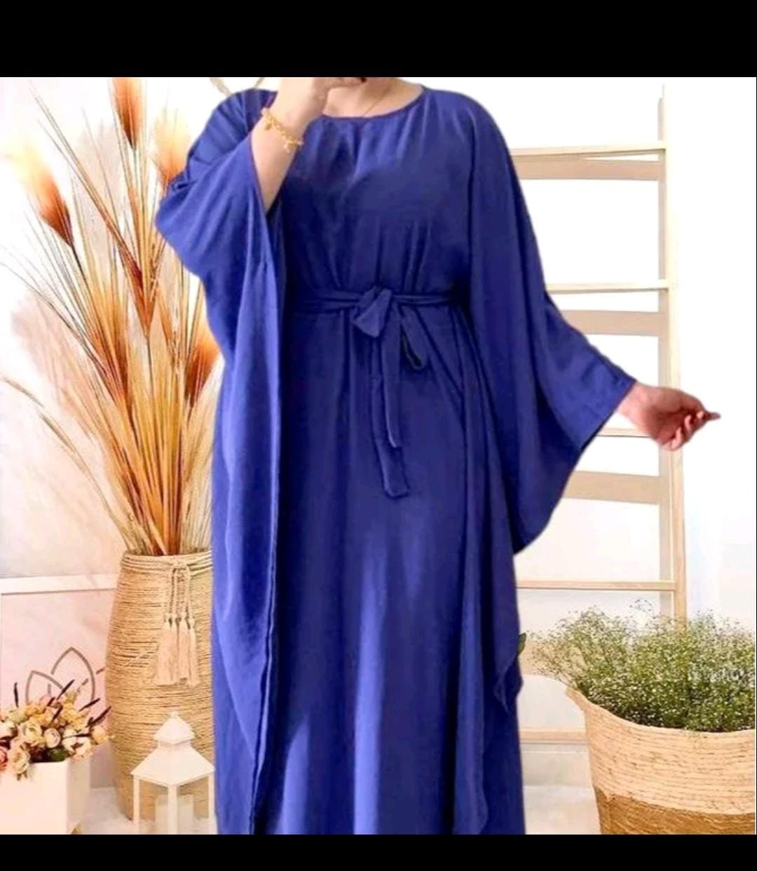 Plus size kaftan maxi plain premium