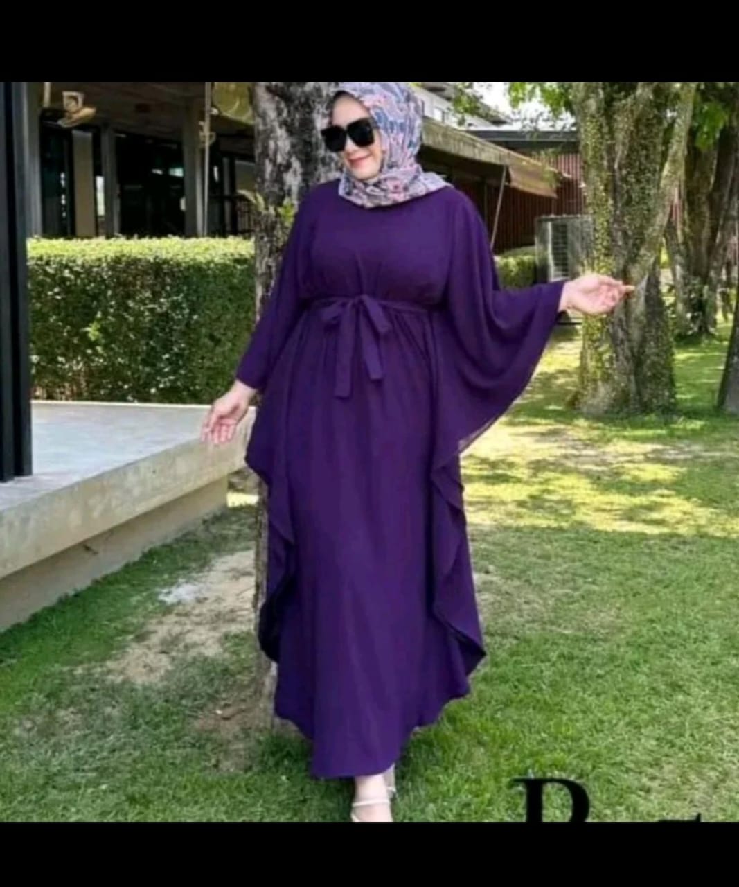 Plus size kaftan maxi plain premium