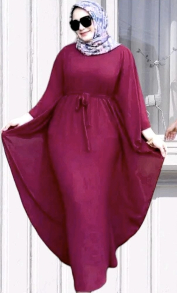Plus size kaftan maxi plain premium