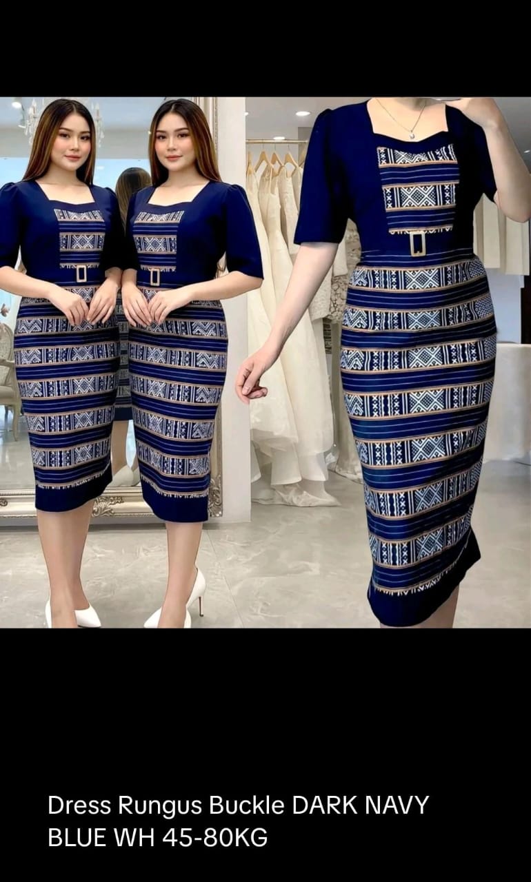 Dress rungus buckle dark navy blue