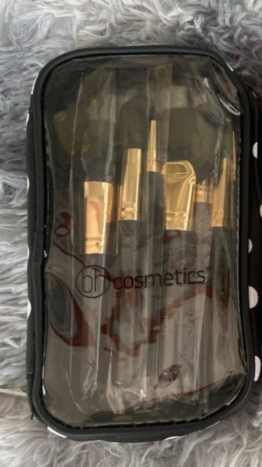 Bh cosmetics  brush set with bag 12 pcs(black)