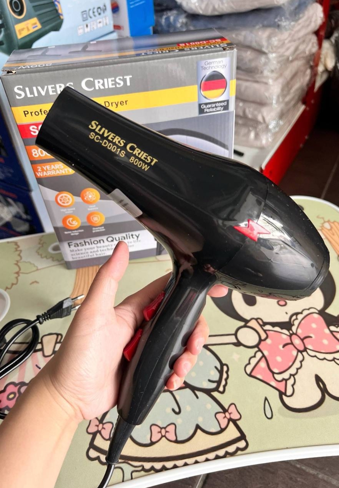 Sliver criest professional hair dryer 800 w