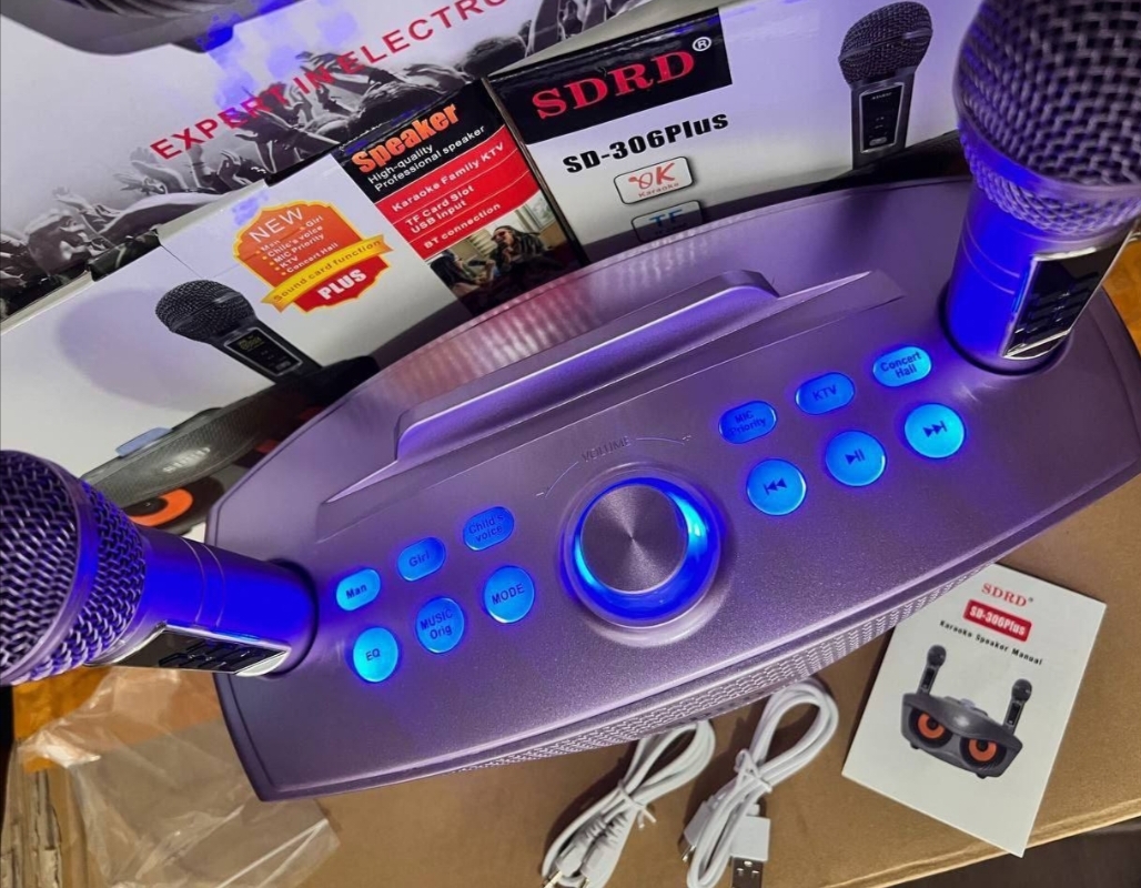 Sdrd speaker karaoke (purple,black,gold)