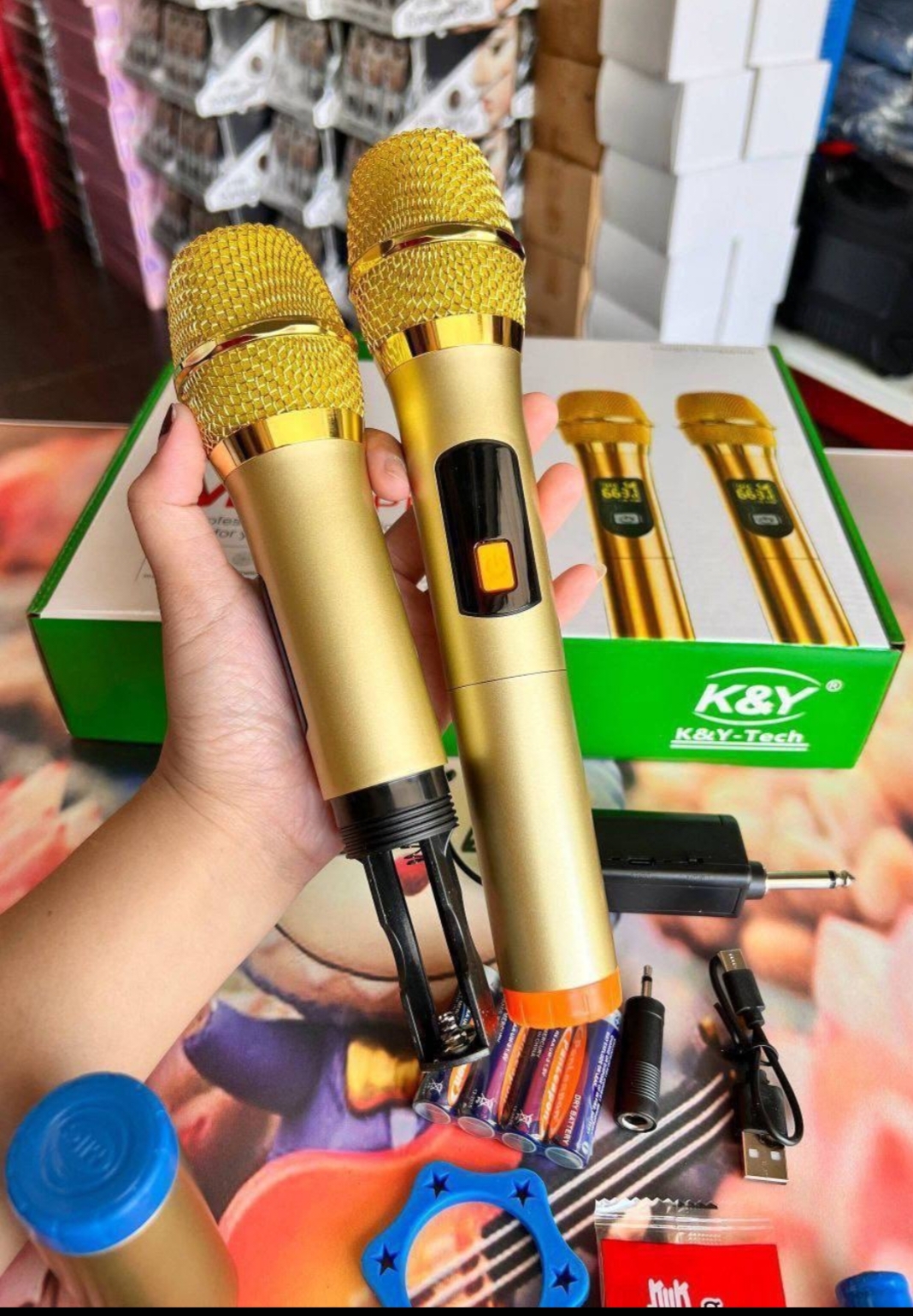 K&Y tech wireless microphone double