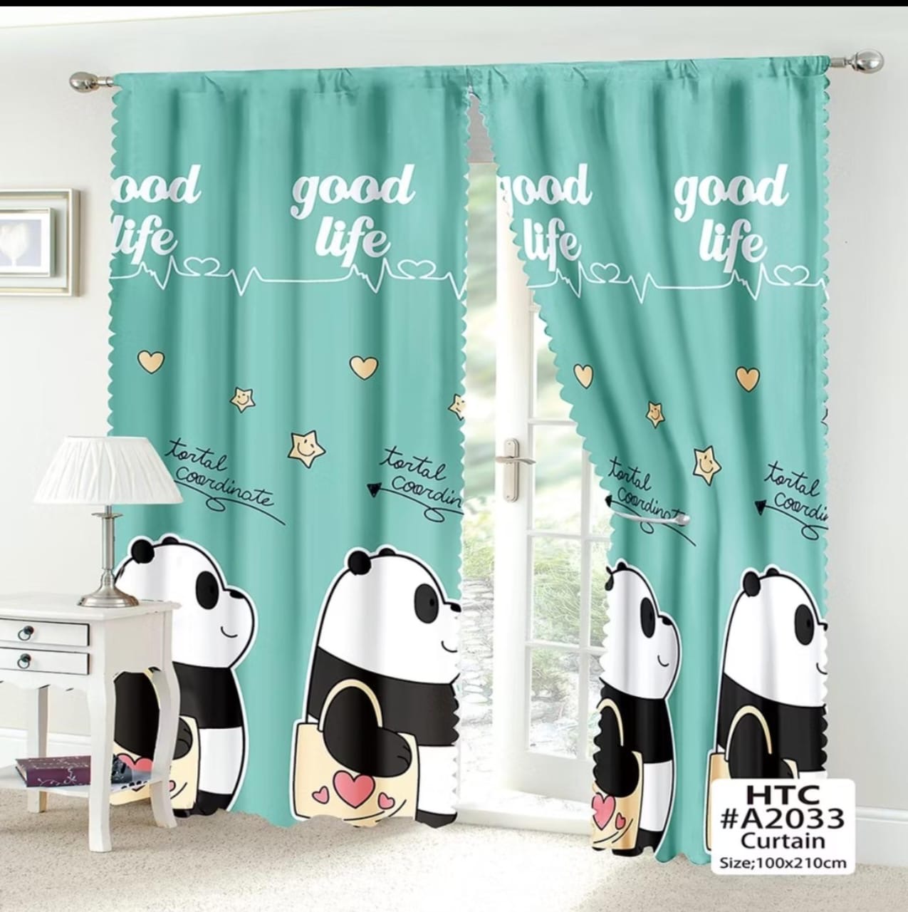 Langsir Set Ukuran 100cm X 210 CM