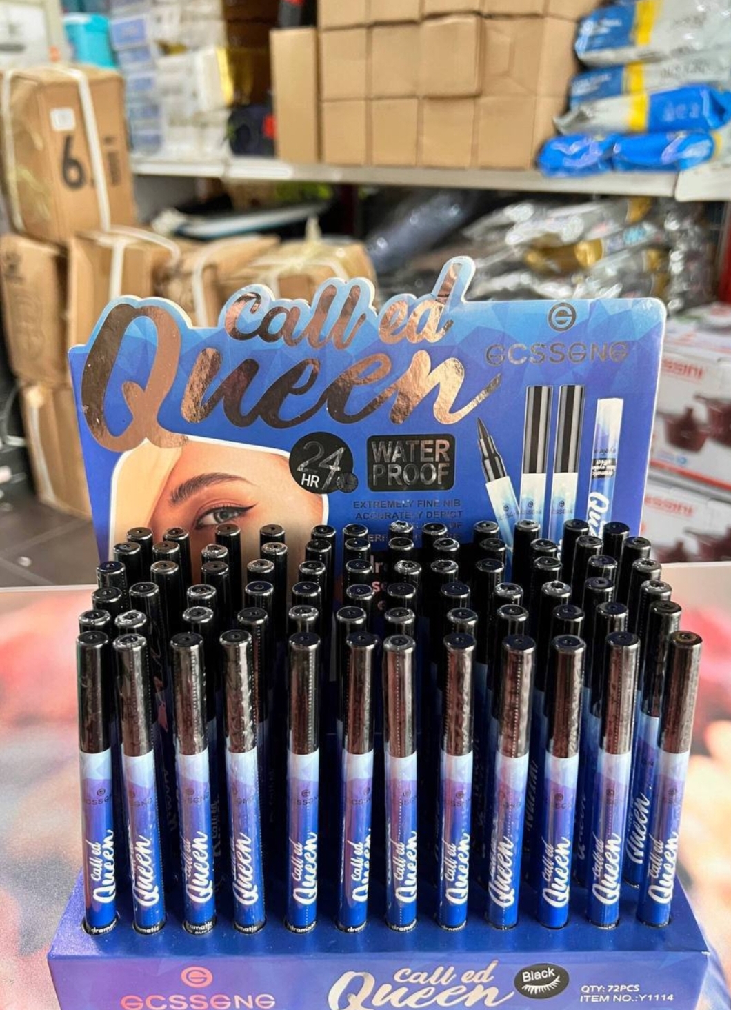 Ecssene called queen black eyeliners 24 hour 72 pcs no.y1114