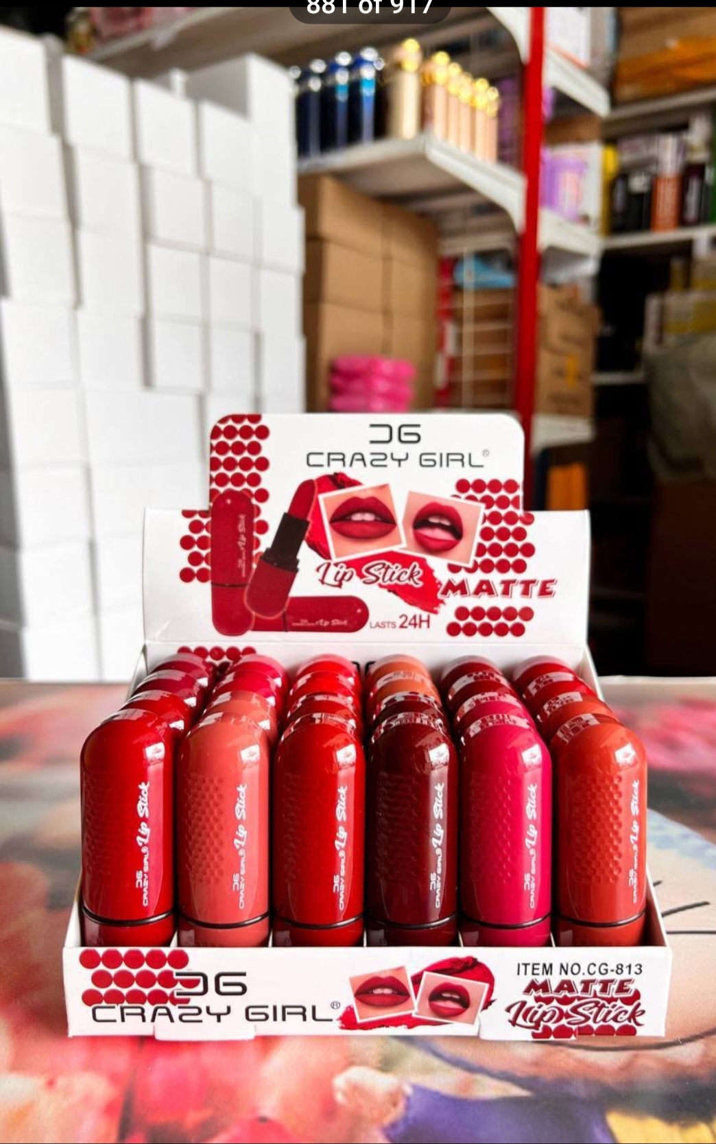 Crazy Girl lipstick matte lasts 24h 1 box 24 pcs CG-813