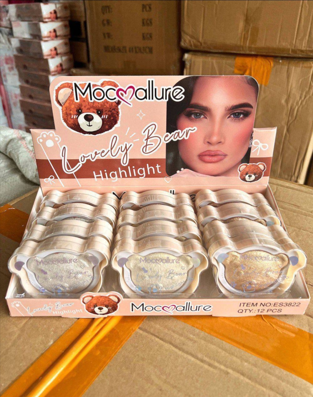 Mocmallure lovely bear highlight no-ES 3822 1 box 24pcs