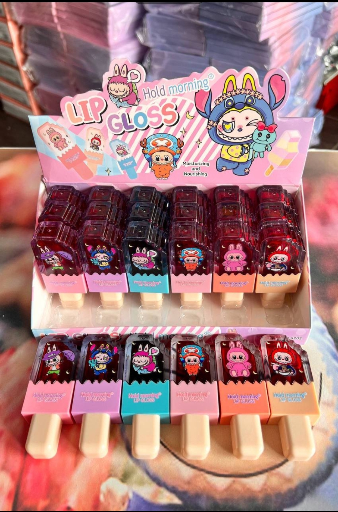 Hold morning  lipgloss tint labubu 1 box 24pcs