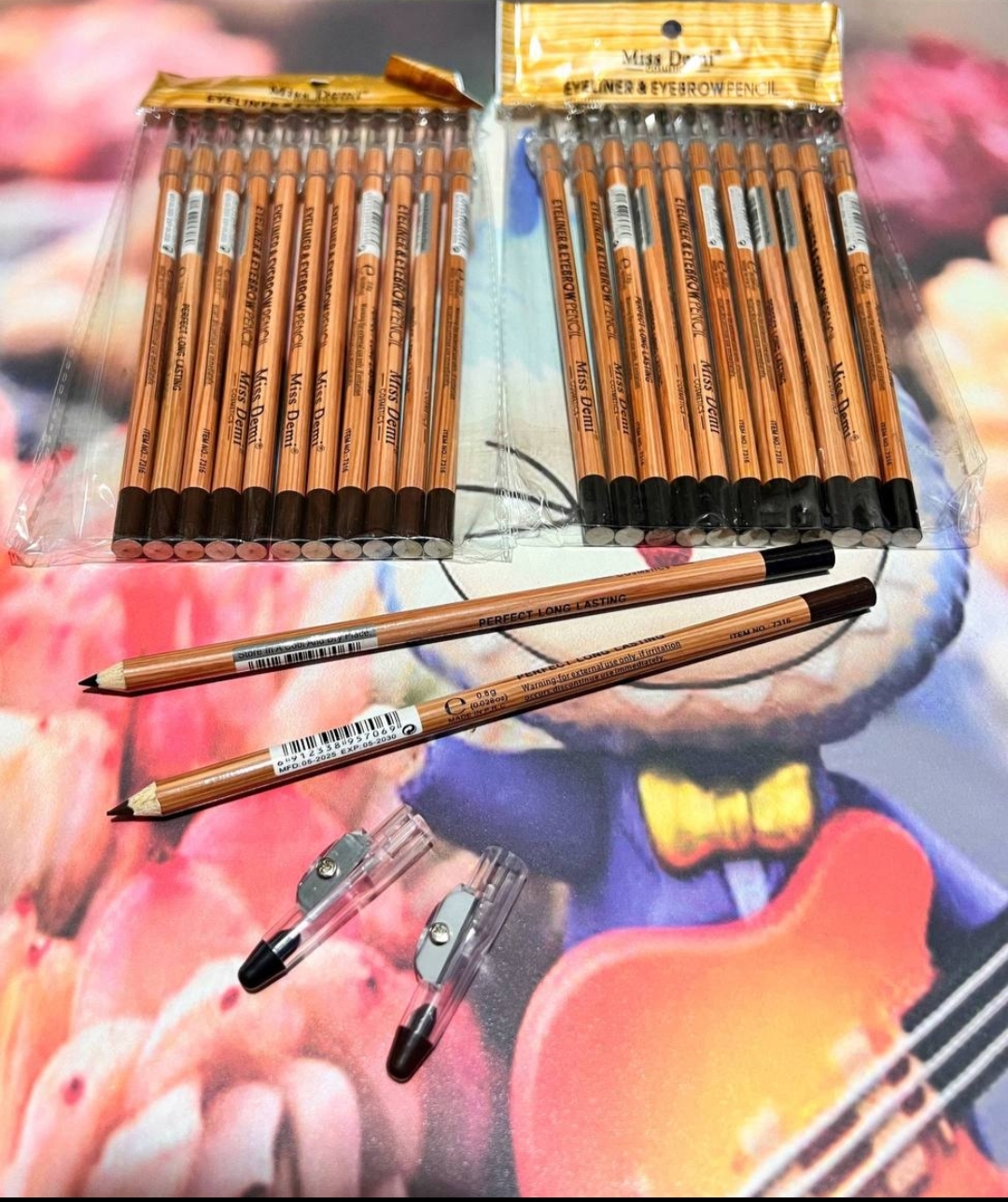 Miss demi cosmetics eyeliner & eyebrow pensil perfect long lasting NO.7316 1 pkt 12 pcs