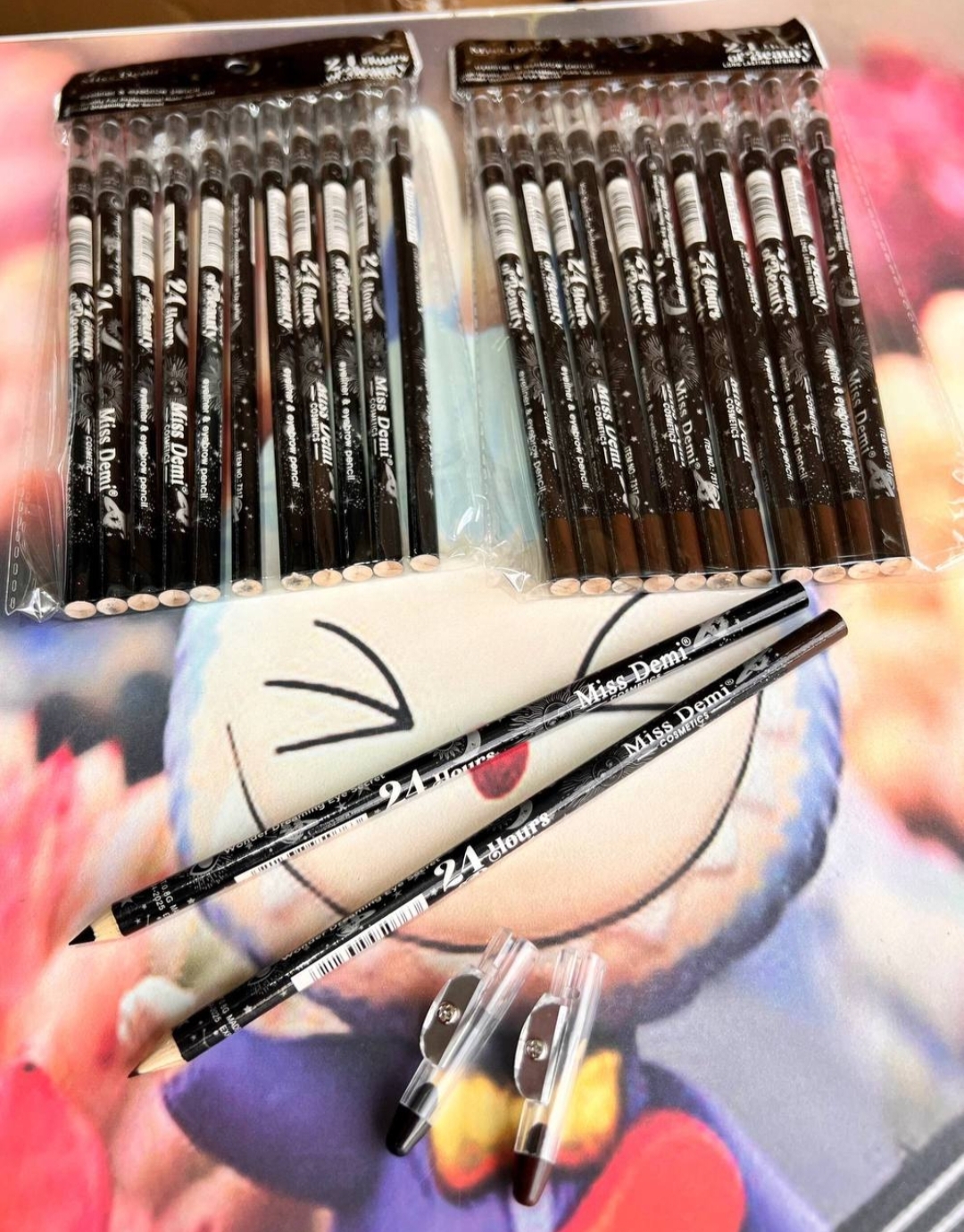 Miss demi cosmetics 24h of beauty eyeliner & eyebrow pensil no.7317 1 pkt 12pcs