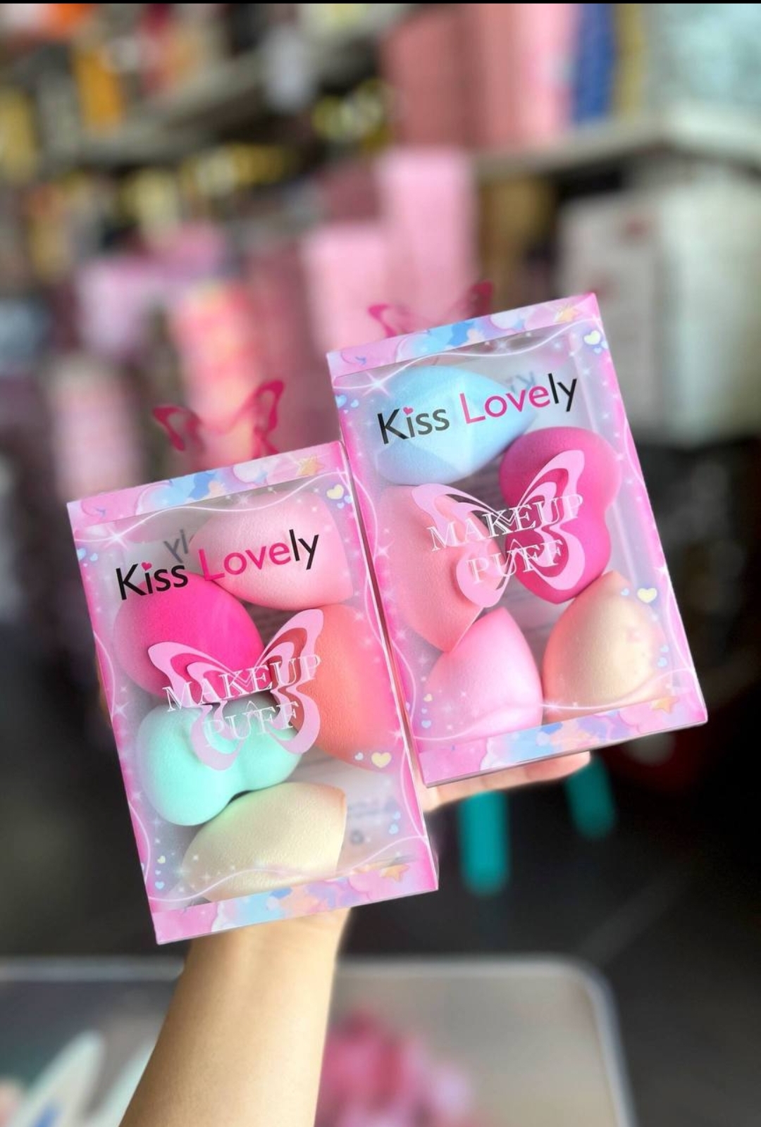Kiss lovely butterfly makeup puff 5pcs NO.BX-3462