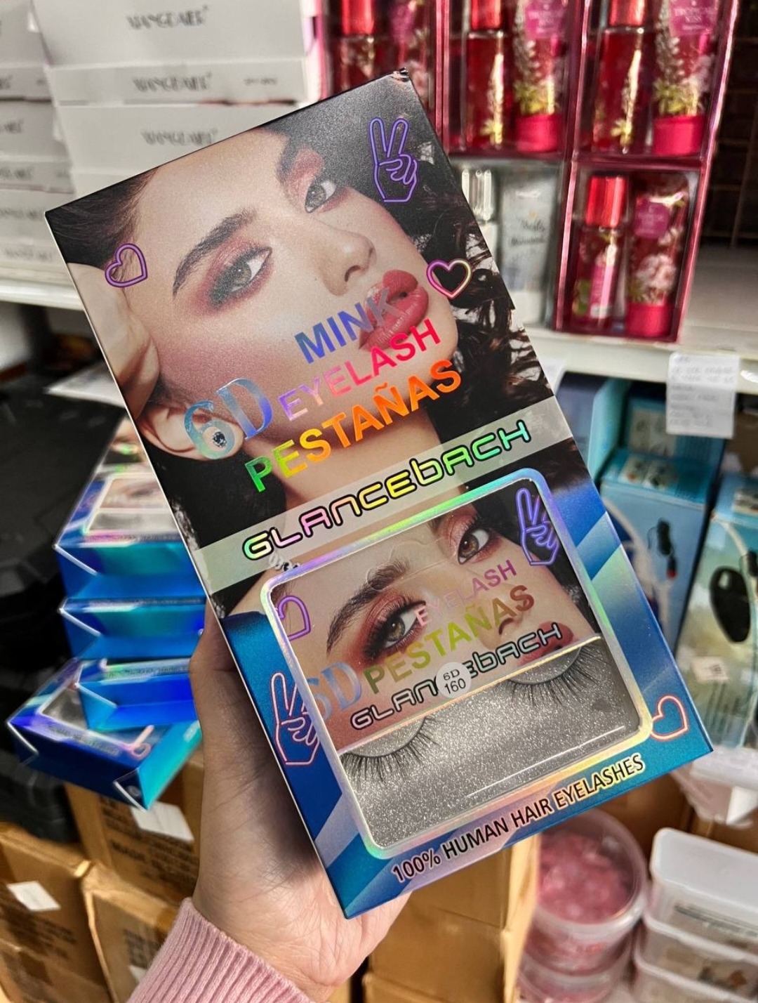 Penstanas glancebech 6d eyelashes 100% human hair NO.906 1 box 12pcs