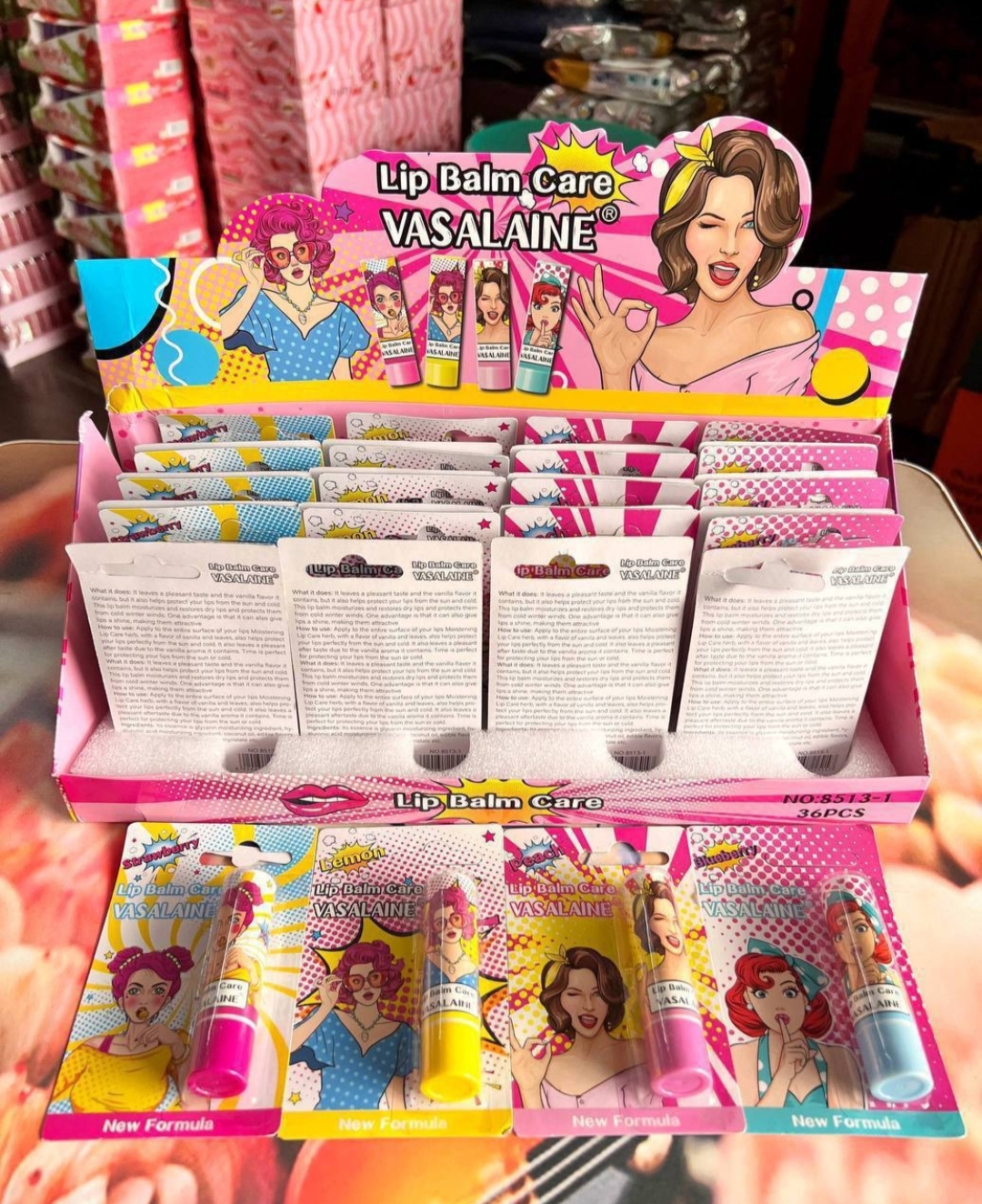 Lip balm care vasalaine 1 box 36cm NO.8513-1
